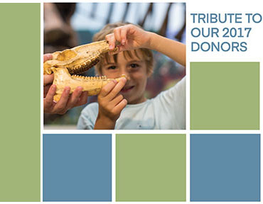 A detail of the donor tribute brochure cover