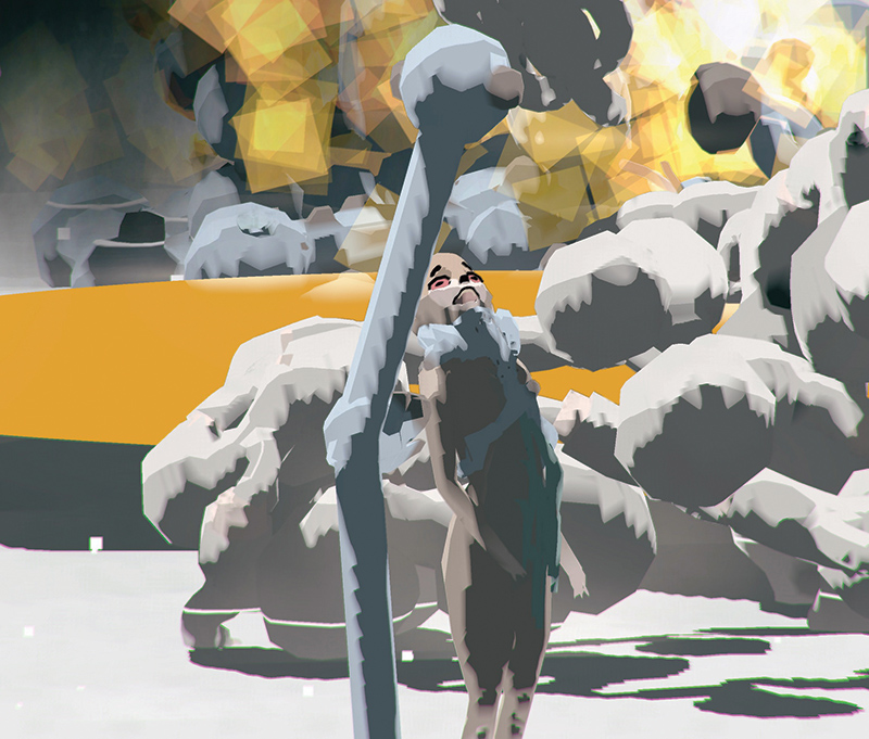 A screen shot from a video