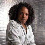Photo of young african-american girl at the Andy Warhol museum.