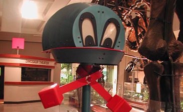 A photo of a robot's head