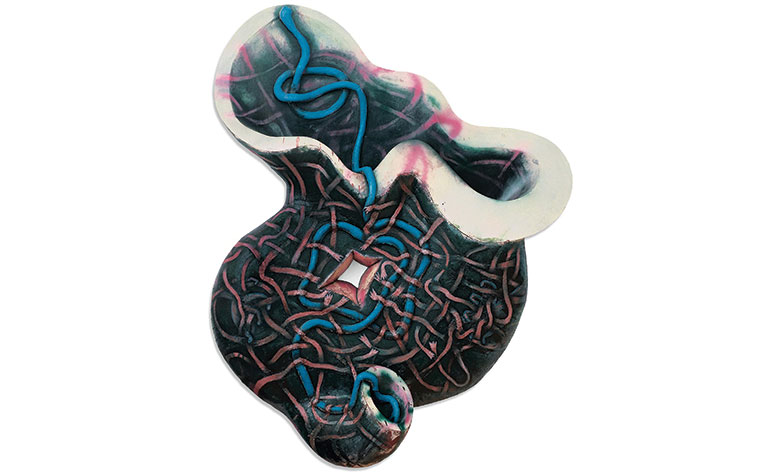 colorful abstract shaped paining