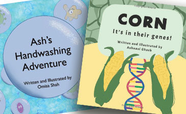 Covers of 2 books spread out.