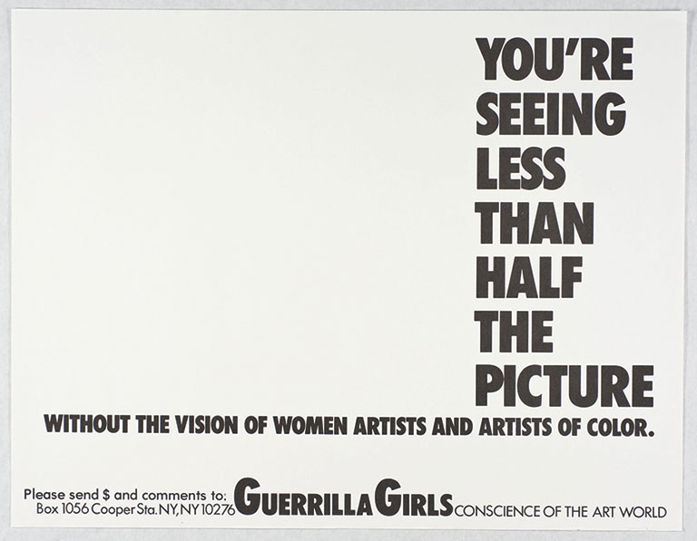 A peace of artwork with the words, you're seeing less than half the picture