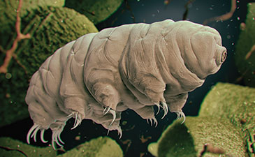 A microscopic image of a Tardigrade