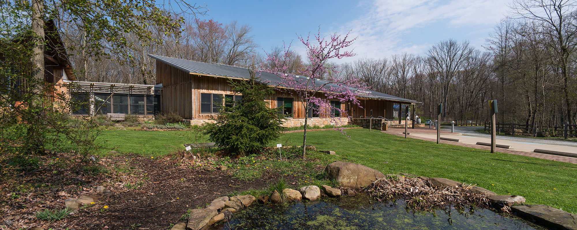 AN exterior view of Powdermill Nature Reserve