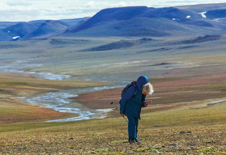 Mary Dawson exploring in the arctic