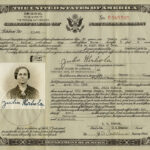 Julia Warhola's naturalization certificate.