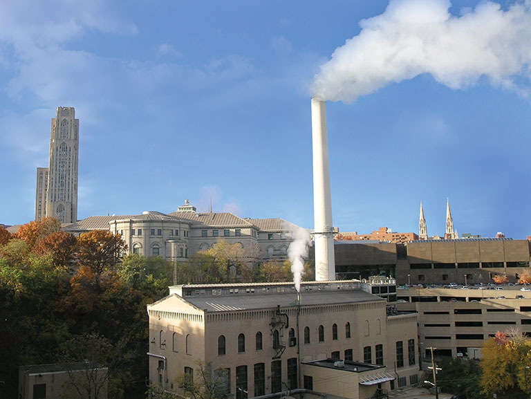 A view of the Bellfield boiler plant
