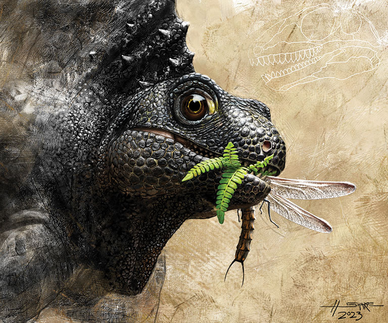 Illustration of an ancient mammal