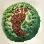 Vector concept of global footprint