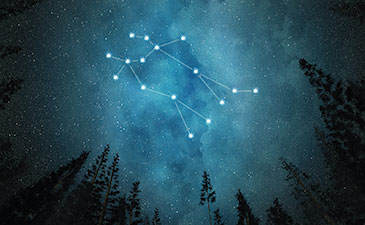 A dramatic photo of constellations.