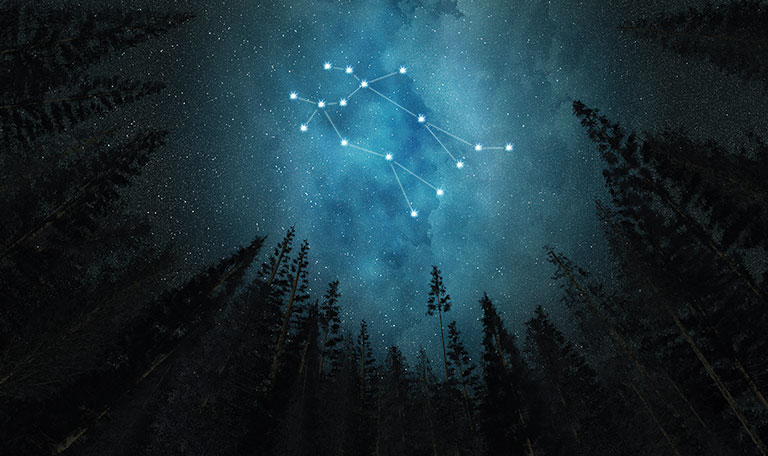 A dramatic photo of constellations