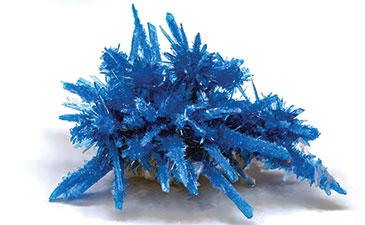A crystalized looking blue gem.