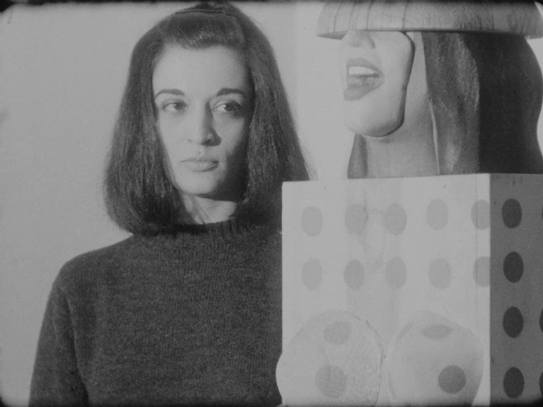 A black and white movie still of Marisol