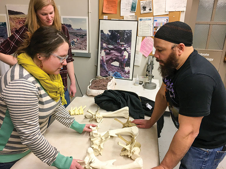 SHarif Bey in the carneie museum of natural history bone collection