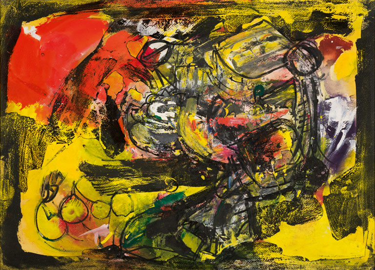 A colorful abstract paining.